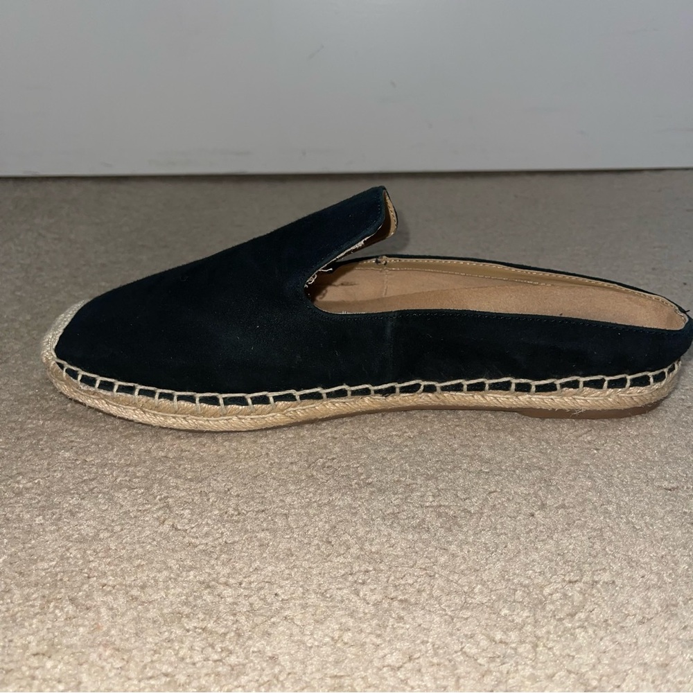 Vionic Black Espadrille Slip-On Mule